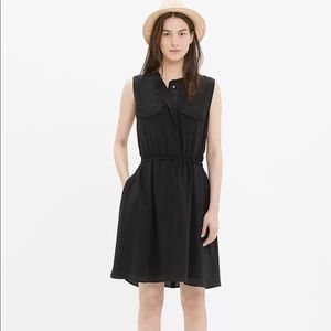 EUC Madewell Black Silk Dress